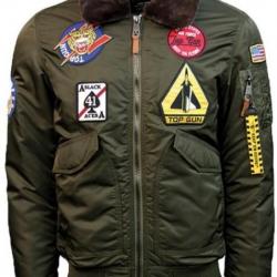 Veste Air Force Top Gun avec badge verte