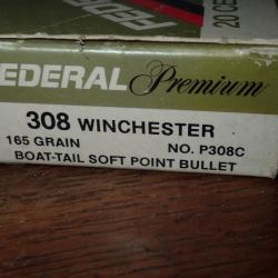 Boite vide de munitions - Federal premium 308 165 grains