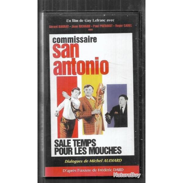 sale temps pour les mouches commissaire san antonio, grard barray , jean richard vhs comdie