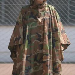 Poncho RipStop Woodland Camouflage