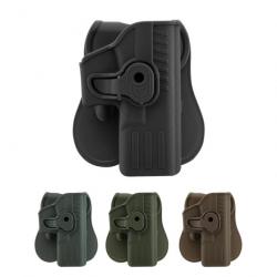 Holster Rigide BO Manufacture Quick Release pour Glock 17 - Gris / Droitier