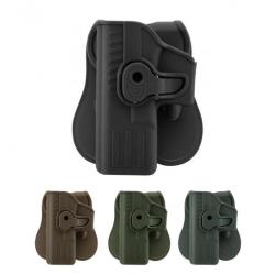 Holster Rigide BO Manufacture Quick Release pour Glock 17 - Noir / Gaucher