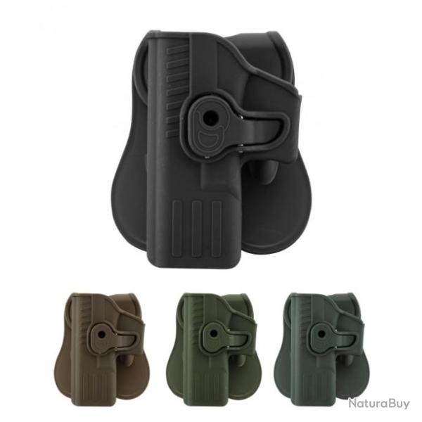 Holster Rigide BO Manufacture Quick Release pour Glock 17 Noir / Droi - Gris / Gaucher