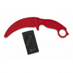 Couteau d'entraînement K25 incurvé caoutchouc - Rouge