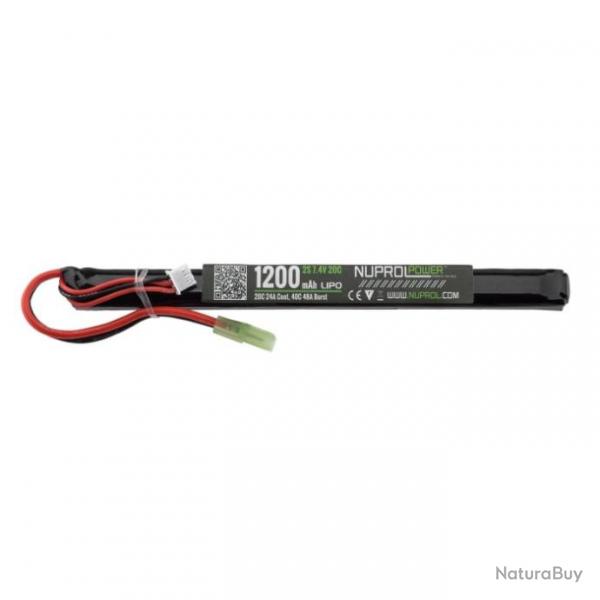 Batterie LiPo Nuprol - 7,4 v 1200 mah slim stick 20 c