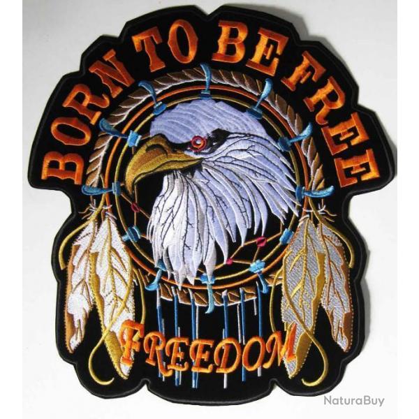 PATCH-ECUSSON/DOSSARD GRAND MODELE - BORN TO BE FREE - Ref.D13