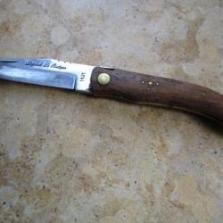 petit et pratique couteau  de poche  Laguiole Le rustique pèche chasse récent randonnée  étui toile