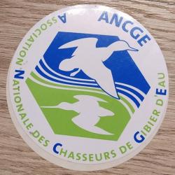 Autocollant chasse collector, Ancge, association nationale Des chasseurs de gibier d'eau