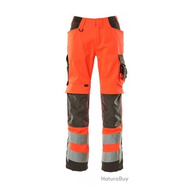 Pantalon haute visibilit avec poches genouillres MASCOT SAFE SUPREME KENDAL 82 cm (Standard) Hi-vi