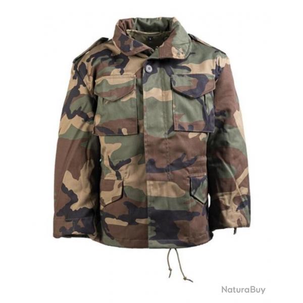 Blouson US M65 pour enfant camoufl Woodland