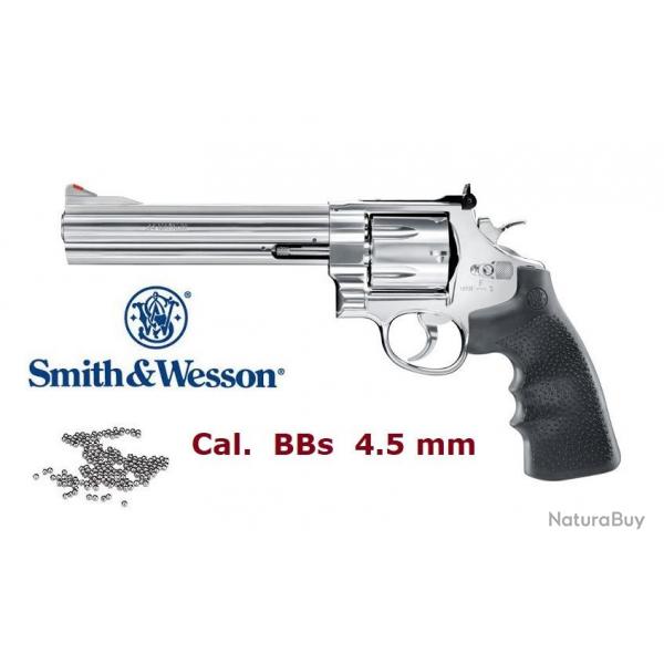 Airsoft avec Revolver  Smith & Wesson  629 classic 6.5??  Finition  NICKELEE  *Co2  Billes Acier *