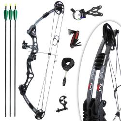 Kit arc à poulies complet Core Zeal 30/40 LBS prêt à tirer