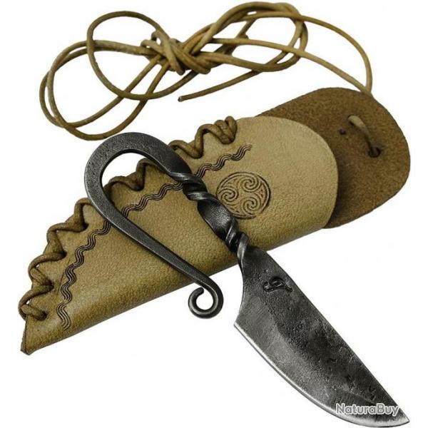 Couteau de chasse 15 cm - Fabrication artisanale - Etui en cuir - Livraison rapide et gratuite