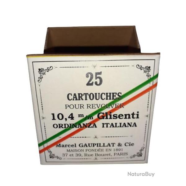 10,4 mm Glisenti ou 10,4mm Ordonnance Italie: Reproduction boite cartouches (vide) GAUPILLAT 8881207