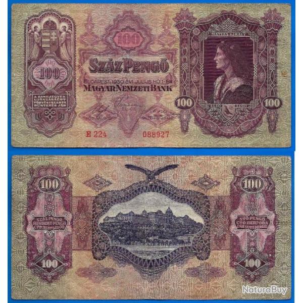 Hongrie 100 Pengo 1930 Kiraly Europe Centrale Billet Forint