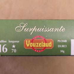 Cartouches Vouzelaud Surpuissante cal. 16/70 N°8 DESTOCKAGE!!!