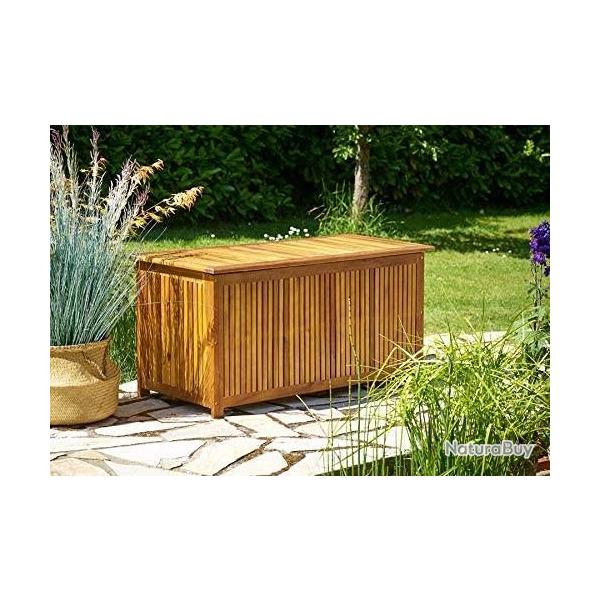 Coffre de rangement en bois 117 x 50 x 59 cm - Bche intrieur - Livraison gratuite et rapide