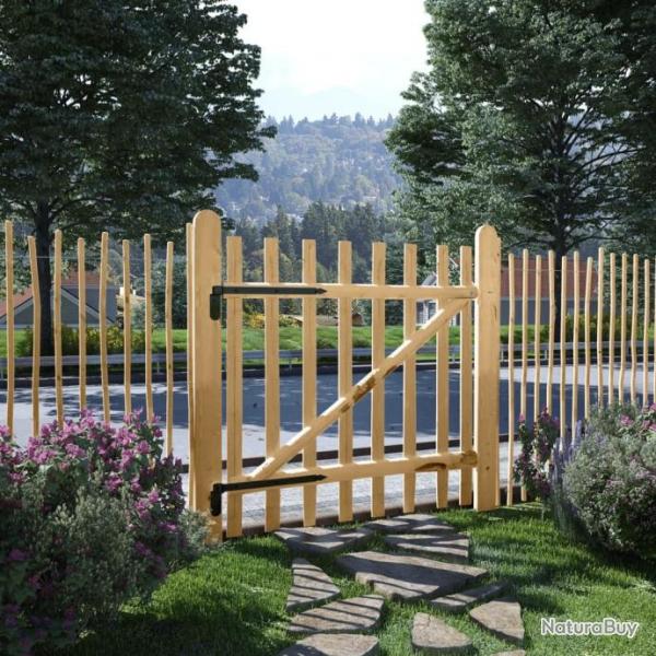 Portillon de clture simple Bois de noisetier 100 x 100 cm 142591