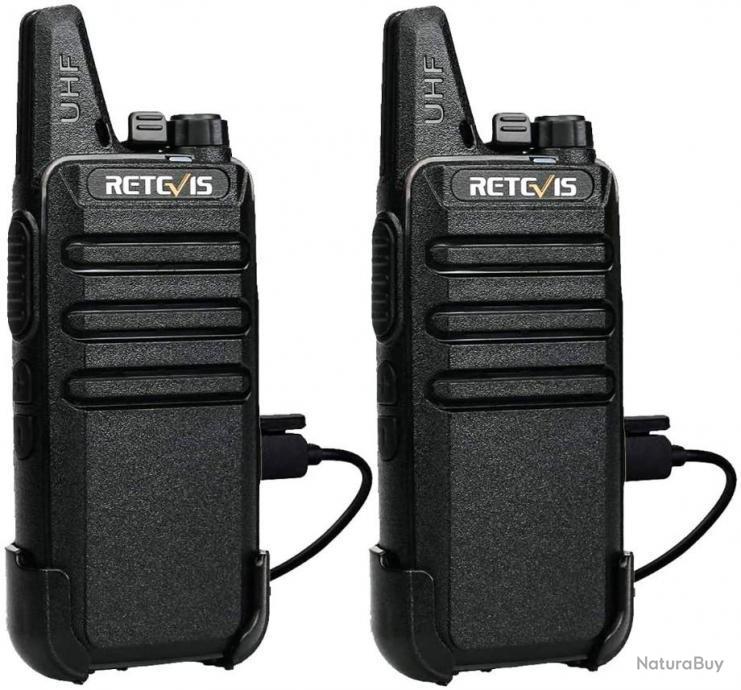X2 Talkie Walkie Rechargeable USB Portable 16 Canaux 446 Mhz Radio