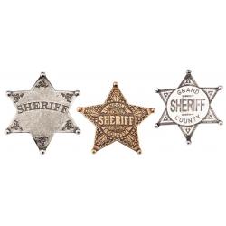 Etoile de shérif 6 branches en argent