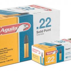 CARTOUCHES AGUILA SUPER EXTRA SOLID POINT 22 LR 40 GRAINS