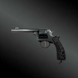 Revolver GALAND, vers 1880, à crosse sculptées. France XIXème