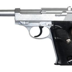 Réplique pistolet à ressort Galaxy G21 P38 Silver full metal 0,5J