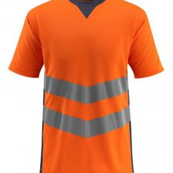 T shirt haute visibilité MASCOT SANDWELL 50127 933 Hi vis orange Marine foncé