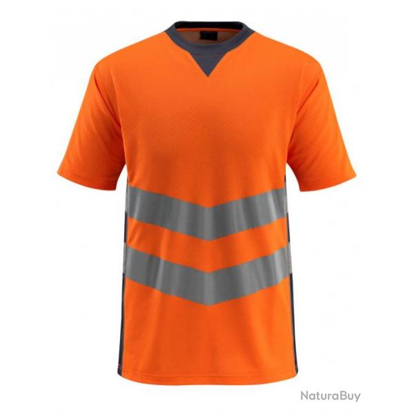 T shirt haute visibilit MASCOT SANDWELL 50127 933 Hi vis orange Marine fonc