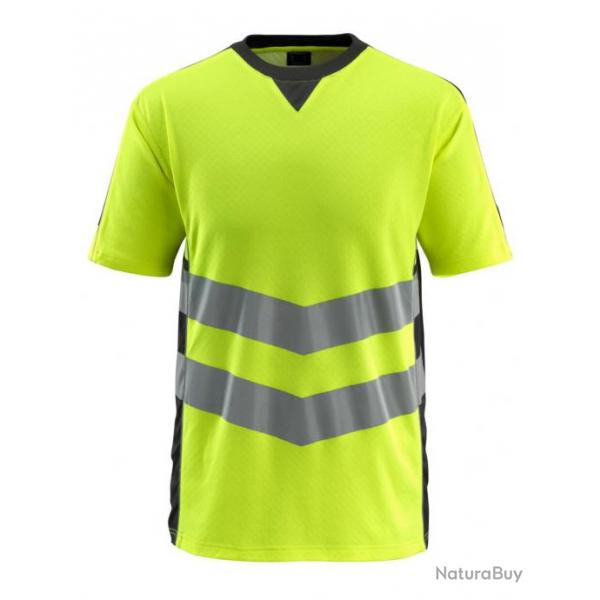 T shirt haute visibilit MASCOT SANDWELL 50127 933 Hi vis jaune Noir