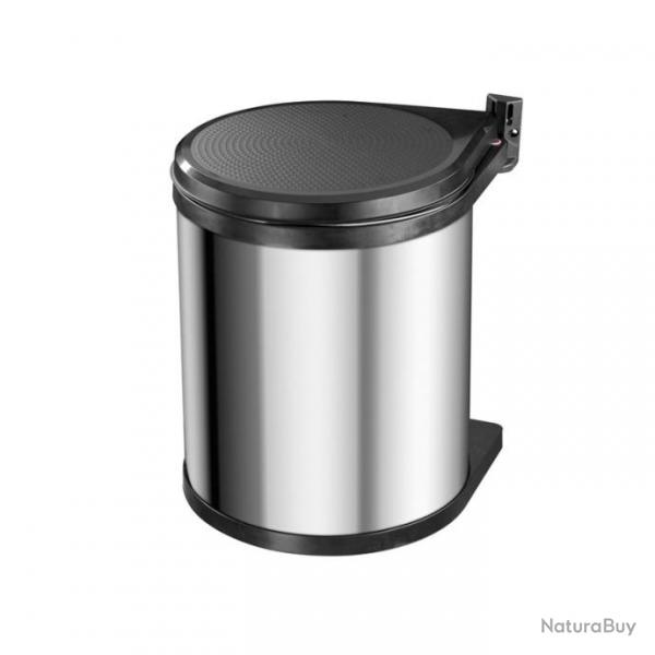 Poubelle encastrable 15 L en inox Compact-Box M Hailo