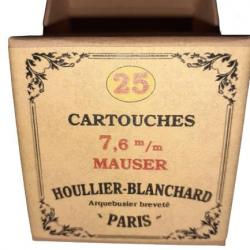 7,6 mm MAUSER revolver Mle 1878: Reproduction boite cartouches (vide) HOULLIER & BLANCHARD 8889871
