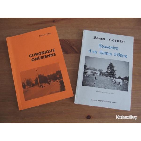 Lot de livres de Jean Comte sur Onex avec ddicace