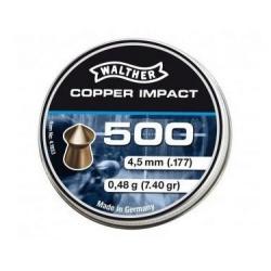 Plombs umarex Copper Impact« Tête POINTUE » Cal 4.5 mm  Boite de 500  pour carabine ou pistolet