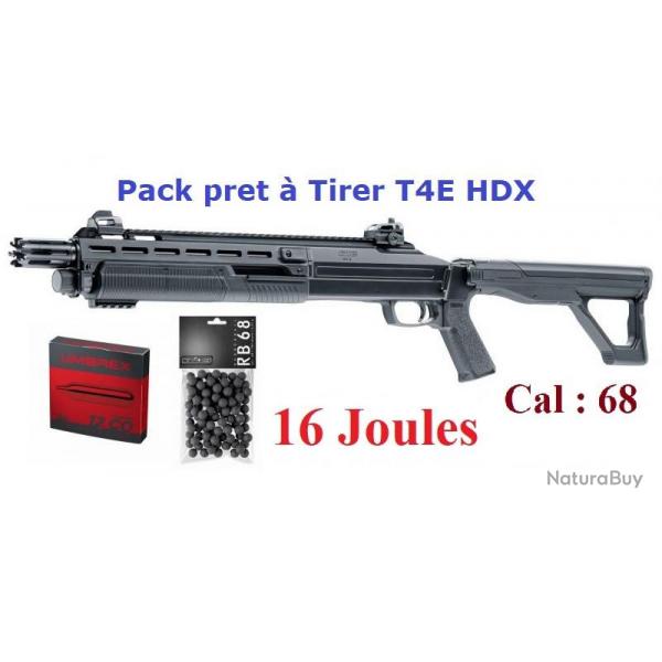Pack pret a tirer Fusil HDX 68  T4E ( 16 joules)