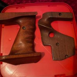 Paire de plaquettes en bois pour gros revolver ou pistolet modelle ????