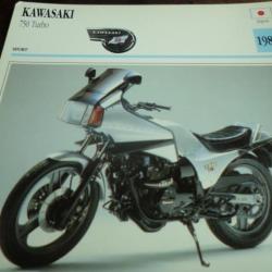 FICHE MOTO KAWASAKI  750 TURBO  1981