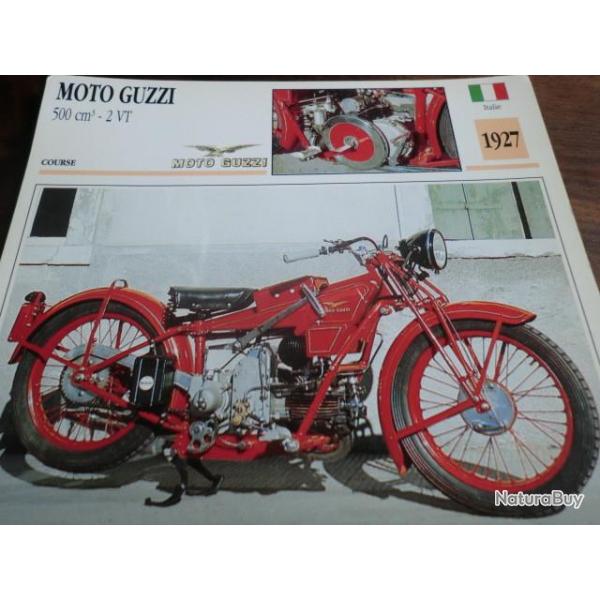 FICHE MOTO GUZZI  500CM3  2VT   1927