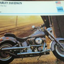FICHE MOTO  HARLEY DAVIDSON  1340 FAT BOY   1991