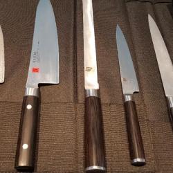 Sets couteaux japonais damassés