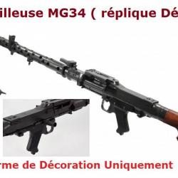 Réplique de la célèbre Mitraillese MG 34   de l'armée Allmande POUR COLLECTION