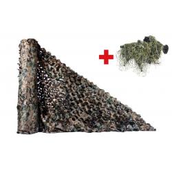 Filet de camouflage 1.5 x 20 m + Housse camouflage fusil 3D - LIVRAISON GRATUITE ET RAPIDE
