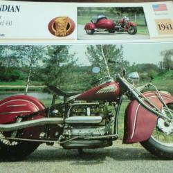 FICHE MOTO INDIAN FOUR MODEL 441   /  1941