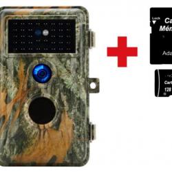 Caméra de chasse 24MP HD à vision nocturne + Carte SD 128 Go - LIVRAISON GRATUITE