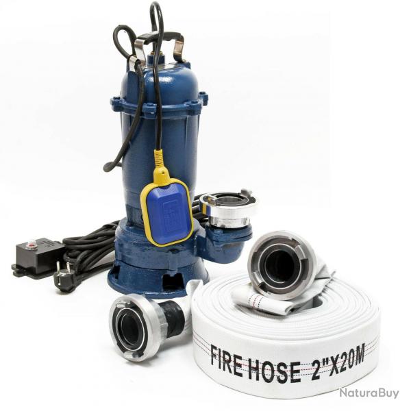Pompe de relevage pour eaux uses 550 watts pompe submersible 10000 litres par heure tuyau 20m 16_0