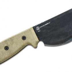 Couteau Ontario RAT-3 Skinner Lame Acier Carbone Manche Micarta Etui Cuir Made USA ON8661