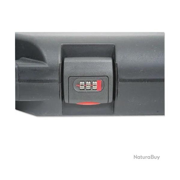 Mallette pvc carabine 2 clips 2 verrous 3 chiffres 125x29x11cm