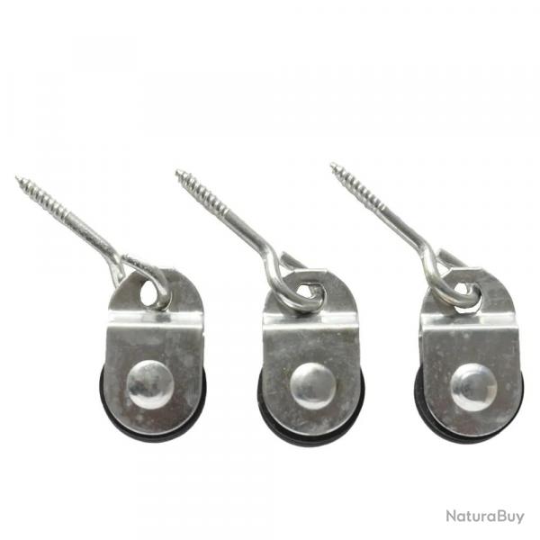 3 poulies  vis articule, axe central 2mm