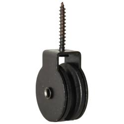 3 poulies à piton fixe diamètre 30mm, cordage maxi 5mm