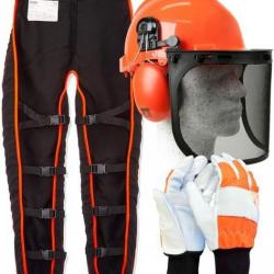 Kit de protection pour le travail - Casque + Gants + Pantalon de sécurité - Livraison gratuite
